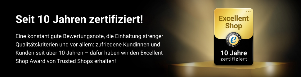 Seit 10 Jahren Trusted Shops zertifiziert – Excellent Shop Award für merken.at