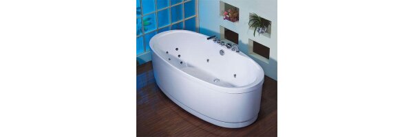 Whirlpool Badewanne - Eckwanne oder Freistehend mit Düsen