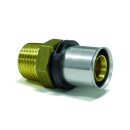 20 x 2 mm - 1" Außengewinde Pressfitting DVGW