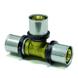 20 x 2 mm T-Stück Pressfitting DVGW