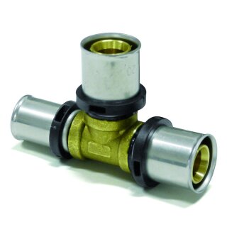 26 x 3 mm T-Stück Reduziert 26-20-16mm Pressfitting