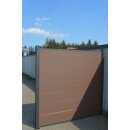 WPC Alu Sichtschutz Zaun braun 1,85 m