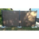 WPC Alu Sichtschutz Zaun braun 1,85 m