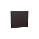 WPC Alu Sichtschutz Zaun braun 1,85 m Start-Feld