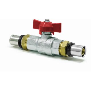 20 x 2 mm Kugelhahn rot Pressfitting