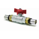 20 x 2 mm Kugelhahn rot Pressfitting