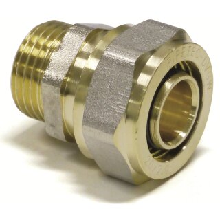 20 x 2 mm - 1" Außengewinde Klemmringverschraubung DVGW