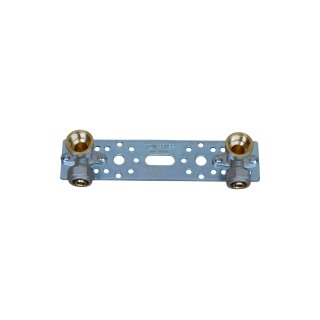 16mm 2 x Wandwinkel Klemmring auf Montageplatte