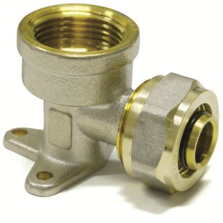 16 x 2 mm Wandanschluss Sockel 1/2" Klemmringverschraubung DVGW