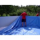 Poolfolie Oval 7,37 x 3,60 x 1,35 m blau / 0,6mm