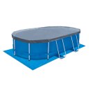 Frame Pool 610 x 366 x 122 cm - blau, oval, Komplettset