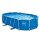 Frame Pool 610 x 366 x 122 cm - blau, oval, Komplettset