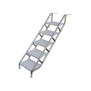 Pooltreppe Edelstahl 5 Stufig für Pools bis 150cm