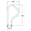 altone Griffbogen Edelstahl mit Flansch