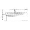 Waschtisch 120cm, Akazie matt