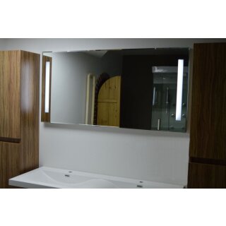 Badezimmer Wandspiegel mit 2 Lichtbalken 100 x 60 cm